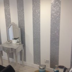Main Salon with Glitter paper